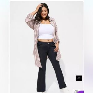 Torrid slim boot luxe stretch mid-rise blue rinse jeans - size 18 NWT